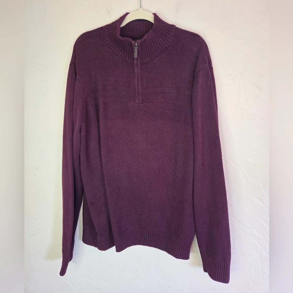 Dockers Maroon Knit Half-Zip Sweater Size XL